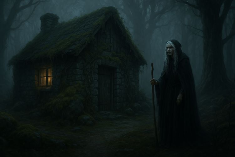 A Guardiã Esquecida. Ali vivia Maelina, a mulher que muitos chamavam de bruxa, mas que poucos ousavam compreender.