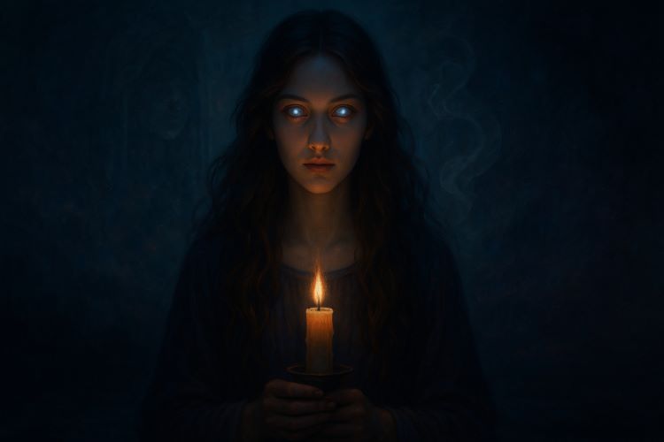 🌑 O Círculo das Oito - Epílogo: O Nome que Ainda Não Foi Dito Desde aquela noite, a nona vela nunca mais se apagou.