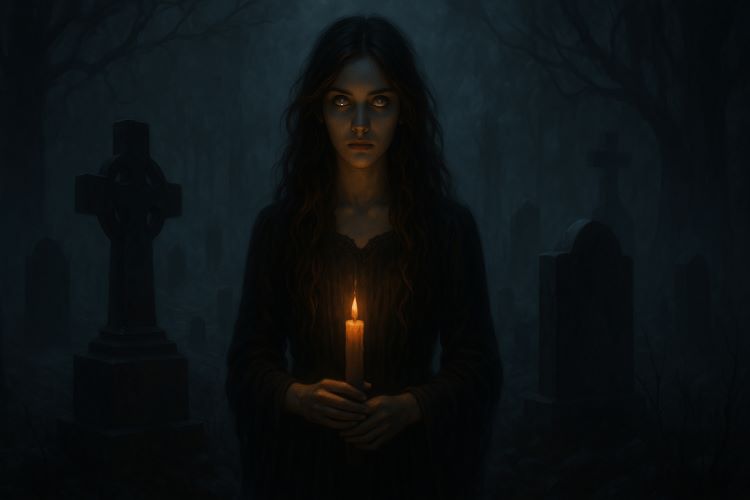 O Círculo das Oito - Capítulo VI: Thalia – A que conversa com os mortos (Elemento: Sombra). Acompanhe esta e outras histórias em nosso blog