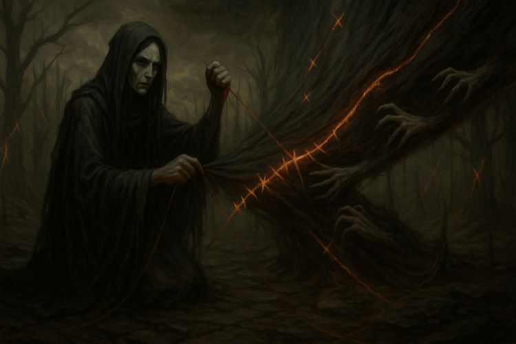 ☥ As Costuras do Mundo - Capítulo XXIVAs fronteiras entre os planos começaram a se desfazer, não com explosões