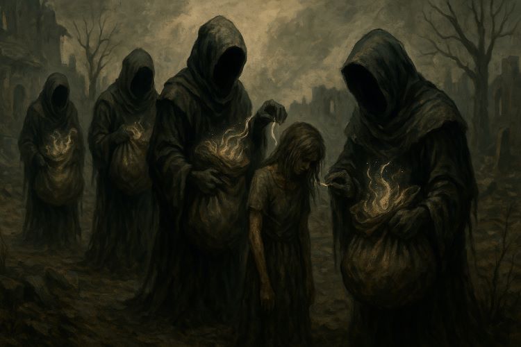 A Colheita dos Sem-Nome - Capítulo XXXVI. Eles caminham entre os campos estéreis de identidade, onde memórias secam como folhas de outono