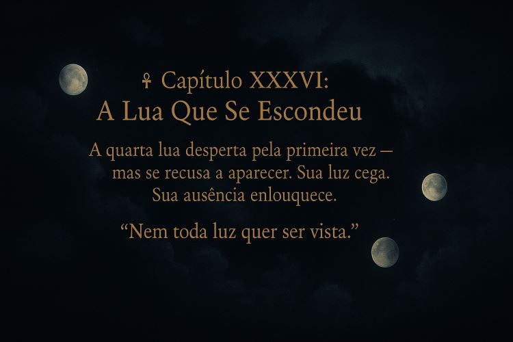 A Lua Que Se Escondeu - Capítulo XXXVII. A noite caiu como uma cortina grossa de silêncio. Mas havia algo errado.