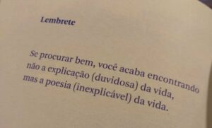 A Poesia Inexplicável da Vida como verdadeiro sentido da existência vai além das explicações revelando-se na beleza do que não se explicação