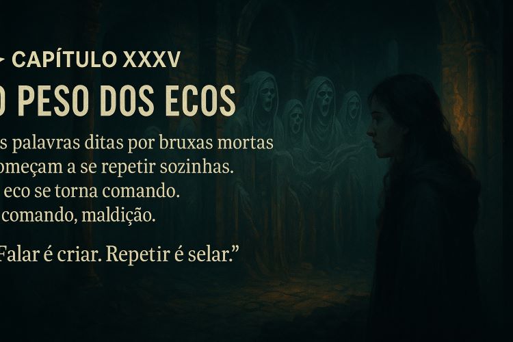 O Peso dos Ecos - Capítulo XXXV. Não há vento entre aquelas pedras quebradas, mas mesmo assim, vozes ecoam
