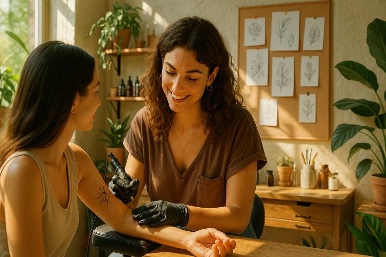 As Agulhas da Autoconfiança. Em um ateliê, escondido entre muros cobertos de hera e paredes de tijolo cru, pulsa uma energia diferente.