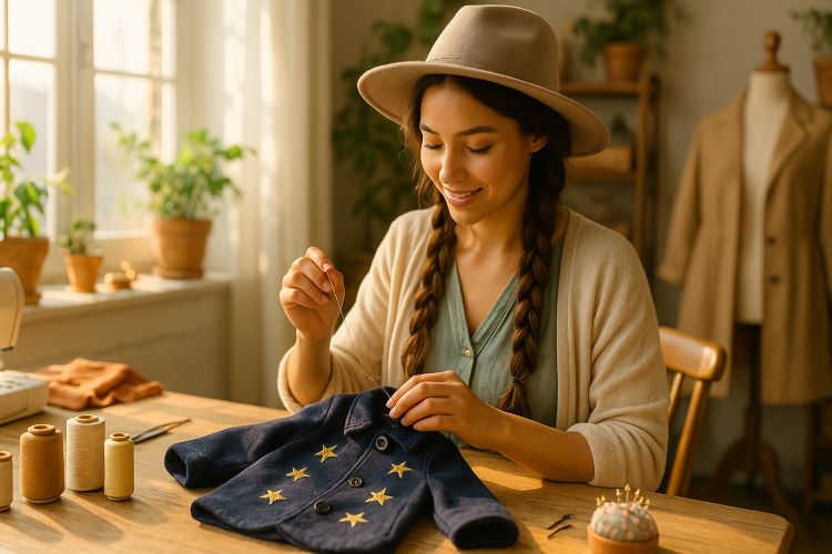 As Mãos que Tecem Destinos - Capítulo 17. Na esquina de uma rua tranquila, quase escondida entre heras e jasmim, ficava a alfaiataria de Clara