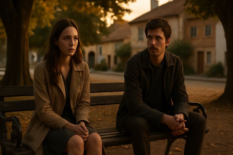 Encontro com Daniel. Ana estava sentada à beira do cais, observando o mar se dissolver na névoa cinzenta da manhã, quando escutou passos