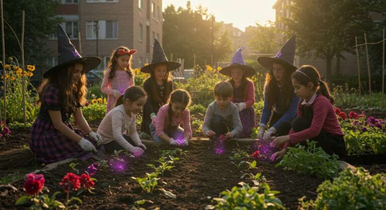 Plantando o Futuro - Capítulo 14. O terreno baldio entre dois prédios antes era apenas terra dura, abandonada e esquecida.