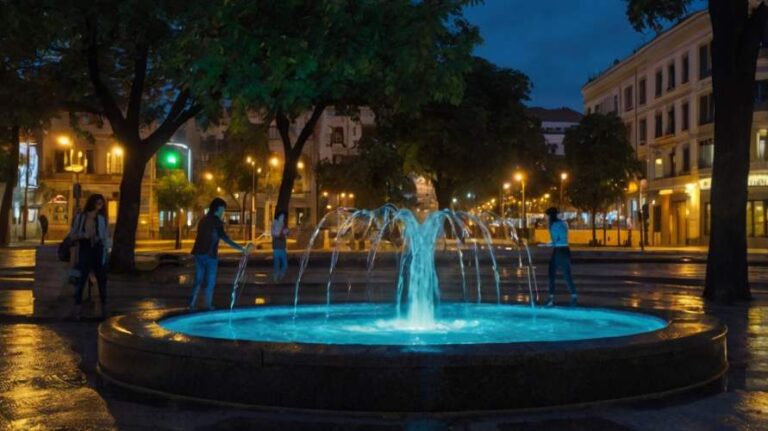 A Fonte do Reencontro - Capítulo 38. Na praça central da vila, entre árvores antigas e bancos de ferro trabalhado,
