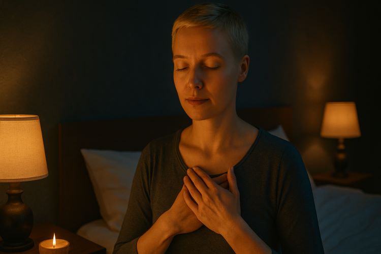 Conheça um ritual noturno de gratidão simples e poderoso para liberar emoções acumuladas e dormir com o coração em paz.