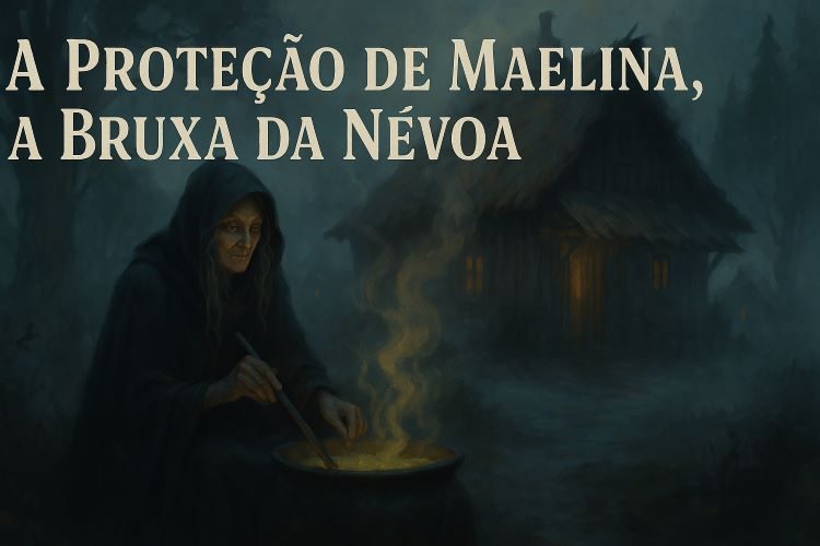 A Proteção de Maelina A Proteção de Maelina, a Bruxa da Névoa. Ninguém sabia ao certo sua idade. Alguns diziam que ela já estava lá antes mesmo das casas