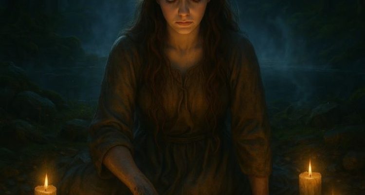 🌿 Capítulo I – Elira. No sopé da Montanha da Nascença, onde as pedras guardam calor mesmo sob a neve, nasceu Elira