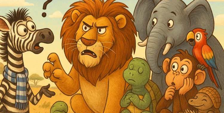 O Dia em que a Zebra Confundiu Tudo. Era uma vez uma zebra chamada Zebrilda. Zebrilda era uma filósofa nata do reino animal.